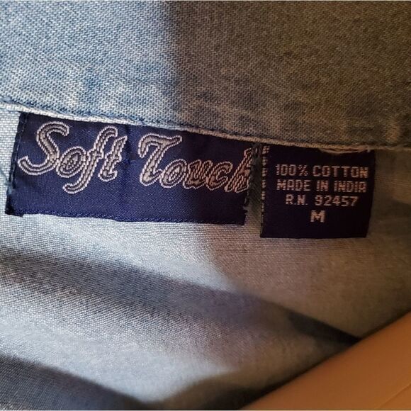 Vintage soft touch Embroidered Denim Shirt - Picture 5 of 8